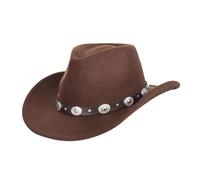 Guangcailun Western Cowboy Hat Lightweight Wide Brim Hat Suitable For Various Outdoor Activities And Events Western Cowboy Adults Women Men Cowgirl Lightweight Themed Party, Coffee