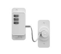 Guangcailun Window Opening Limit Safety Lock Prevent Falls and Child Safety Multi Functional Safety Lock ABS Refrigerator Lock, FQ10 White