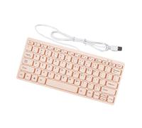 Guangcailun Wired USB Keyboard Features 78 Keys And Silent Compact Size Professionals Seeking Efficiency Improvements USB Wired Keyboard Comfortable Typing Experience, Pink, 285x122x21mm