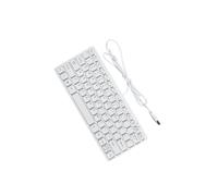 Guangcailun Wired USB Keyboard Features 78 Keys And Silent Compact Size Professionals Seeking Efficiency Improvements USB Wired Keyboard Comfortable Typing Experience, White, 285x122x21mm