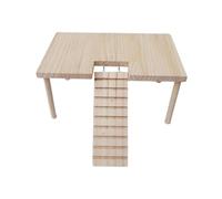 Guangcailun Wooden Hamster Playground Platform Provides Fun And Space For Small Animals With Ladder And Decor Friendly For Pets.Fun Nesting And Resting Place. Easy To CleanThe, Wood, 24x16x13.5cm