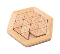 Guangcailun Wooden Number Puzzle Learning Tool Toy Hexagonal Puzzle Game Makes Math Fun While Stimulating Brain Activity Slide Games Math Kids Brain Teaser