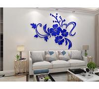 guangmu 3D Wall Sticker Floral Mirror - DIY Art Flower Decoration Stickers Lotus Decals Acrylic Mirror Wall Stickers Home Living Room Bathroom TV Background Decor Mural