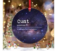 Guangpat Cunt Definition Christmas Ornaments 2023 Cunt Sublimation Christmas Decorations For Tree Clear Acrylic Ornaments Unique Hanging Tree Ornament Merry Xmas for Family Friends