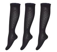 Guangstar Compression Socks for Women (3 Pairs) 8-15mmHg Circulation Support Knee High Socks for Medical, Nursing, Running and Athletic, Pack of 3, Black/Black/Black, S/M