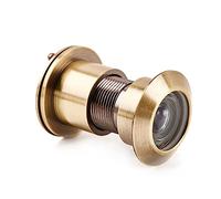 Guangstar Safety Security One Way Front Door Viewer with 220 Degree Angle, Heavy Duty Peephole made by Brass with Privacy Cover, Antique Bronze, Pack of 1