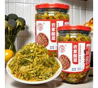 Guangxi farmhouse sauerkraut, kimchi with Chinese characteristics, pickles, ready-to-eat rice sauce, handmade, traditional authentic flavors, ready-to-eat (280G * 2 cans)