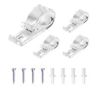 guangyuan 4 Pcs Blind Cord Safety Device Plastic Cord Guides Roller Blind Safety Clip Roller Clear Shade Blind Chain Safety Retainer Clip for Cord,Clear Cord Cleat