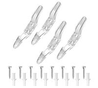 guangyuan 4 Pcs Clear Cord Cleat 3.1in Blind Cord Safety Device Plastic Cord Guides Roller Blind Safety Clip Roller Clear Shade Blind Chain Safety Retainer Clip for Cord