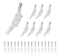 guangyuan 8 Pcs Clear Cord Cleat 2.15in Blind Cord Safety Device Plastic Cord Guides Roller Blind Safety Clip Roller Clear Shade Blind Chain Safety Retainer Clip for Cord