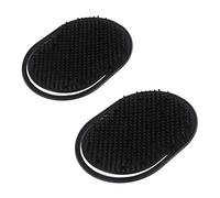 GUANGZHOU 2 pieces Pocket Travel Hair Comb Brush Men Beard Mustache Palm Scalp Massage Black Hair Comb Brush Black