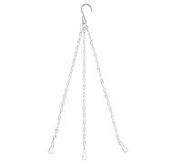 GUANGZHOU 3 Point Garden Basket Iron Hanging Chains Flower Planter Pots Holder Replacement Hanging Basket White