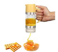 Guanici 11 oz Honey Dispenser Jar - Yellow, Simple Style - Drip-Free, Press Type, Holds 11 Ounces - Perfect for Honey, Syrup, Coffee Syrup, Ketchup, Salad Dressing