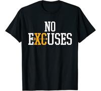 GUANJIE Limited No Excuses Cross Country Track and Field Running T-Shirt Black XXL