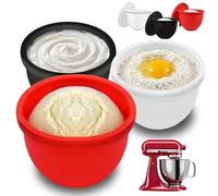 GuanQiao Silicone Bowl Liners for 5 Qt KitchenAid Mixers, 3 Liners with Lids