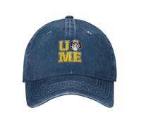 GUANRUN John Cena You Cant See Me Logo Baseball Cap Mens Vintage Washed Dad Caps Adjustable Cotton Navy Blue