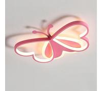 GUANSHAN 19.8'' Creative Butterfly Children's Room Ceiling Lamp Full Spectrum Eye Protection Lamp 3D Cartoon Chandelier for Bedrooms, Boys or Girls Rooms