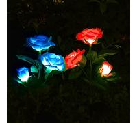 GUANSHAN 2 PC Outdoor Solar Lights, Daisy Solar Flower Lights, Rape Flower Solar Lamp, Led Solar Lawn Light, Perfect for Garden, Yard, Patio, Walkway