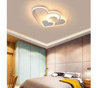 GUANSHAN 3D Ceiling Light LED Creative Stereoscopic Hearts Ceiling Lamp Lighting for Boys Girls Bedroom Kindergarten, Warm Light, 30W, White