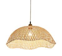 GUANSHAN Bamboo Woven Pendant Lamp Pastoral Bamboo Ceiling Lamp Pendent Light Creative Decorative Chandelier for Living Room, Restaurant