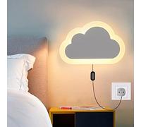 GUANSHAN Cloud Night Light LED Children's Room Wall Lamp Bedside Lamp Wall Lighting Decorative Wall Lamp Background Wall Lamp for Bedroom, Living Room, Stairs, L