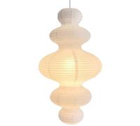GUANSHAN Creative Art Paper Pendent Lamp Japanese Style Handmade Paper Ceiling Lamp Pendent Lighting Fixture Decorative Chandelier Pendent Light for Bedroom, Living Room, Dining Table