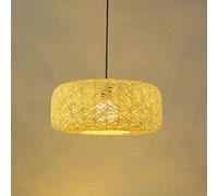 GUANSHAN Hand-Woven Twine Rattan Chandelier Natural Pastoral Style Pendant Light Ceiling Light for Restaurant, Cafe, Bedroom, Entrance