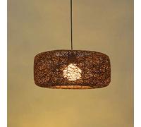 GUANSHAN Hand-Woven Twine Rattan Chandelier Natural Pastoral Style Pendant Light Ceiling Light for Restaurant, Cafe, Bedroom, Entrance