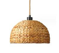 GUANSHAN Handwoven Straw Pendent Light Rural Style Pendant Lamp Art Straw Hanging Light Ceiling Lamp Decorative Pendent Lighting Chandelier for Dinning Room, Living Room