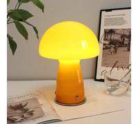 GUANSHAN Mushroom Table Lamp Wedding Bedside Lamp European Style Glass Night Light Bauhaus Decorative Table Light for Bedroom,Living Room, Wedding Gift