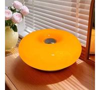 GUANSHAN Orange Donut Table Light Vintage Glass Table Lamp Retro Table Lighting Fixture Decorative Atmosphere Night Lamp Bedside Table Lamp for Bedroom, Living Room