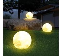 GUANSHAN Outdoor Solar Light Moon Shaped Courtyard Lawn Light Waterproof Landscape Lamp Atmosphere Decorative Lunar Lawn Lamp for Balcony, Villa, Garden