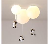 GUANSHAN Panda Balloon Chandelier Children's Room Ceiling Light with Panda Pendant Creative Balloon Ceiling Lamp Ceiling Light Fixture for Bedroom, Children's Room