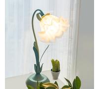 GUANSHAN Retro Flower Table Lamp Pastoral Rural Nostalgic Table Light Flower Atmosphere Table Lighting Bedside Night Lamp Decoration Rotatable for Bedroom, Living Room