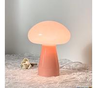 GUANSHAN Retro Glass Table Lamp Creative Cute Mushroom Bedroom Table Light Bedside Lamp Vintage Decorative Table Lighting Night Light for Living Room, Bedroom