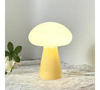 GUANSHAN Retro Glass Table Lamp Creative Cute Mushroom Bedroom Table Light Bedside Lamp Vintage Decorative Table Lighting Night Light for Living Room, Bedroom