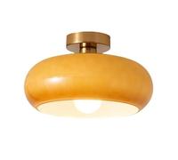 GUANSHAN Retro Gradient Glass Ceiling Lamp Vintage Glass Ceiling Light Gradient Glass Ceiling Lighting Fixture Decorative Chandelier for Bedroom, Living Room, Entrance