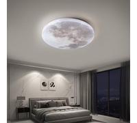 GUANSHAN Simulation Moon Chandeliers LED Moon Ceiling Light Ultra-Thin Round Ceiling Lamp Entrance Ceiling Light Wall Lighting Wall Lamp for Bedroom, Living Room, Boys Girls Bedroom