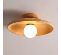 GUANSHAN Solid Wood Ceiling Light Japanese Style Ceiling Lamp High Brightness Balcony Lamp Creative Ceiling Lighting Fixture for Entrance Hall,Corridor