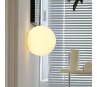 GUANSHAN White Ball Glass Wall Lamp French Retro Bubble Glass Wall Light Minimalist Glass Bubble Wall Lamp Wall Lighting Fixture Decorative Wall Light for Bedroom, Corridor, Stairs