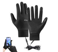 Guantes Térmicos Cálidos, Invierno USB Térmicos Guantes - Cycling Guantes With Pantalla Táctil De Calentamiento Rápido A Prueba De Viento - Guantes Térmicos Al Aire Libre Para Motorcycling Senderis
