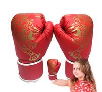 Guanti Da Boxe - Guanti Thai | Guantis Da Allenamento Professionali Per Adulti | Guantis Boxe In Pelle PU Stampati Tigre, Guantiss Combattimento Thai Per Uomini E Donne