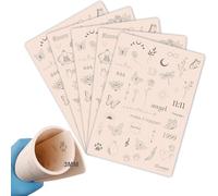 Guapa 3mm Pre-Printed Fine Line Tattoo Practice Skin, Double-Sided Silicone Training Pad with Light Gray Stencils, Realistic Synthetic Skin for Precise Tattooing (Pink-1PCS)