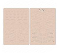 Guapa 3pcs Microblading Hairstroke Practice Skin Pre-printed Silicone Eyebrow Latex for Perfect Nano Eyebrow Tattoo Practice (Pink Sheet)