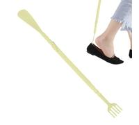 Guaqija Back Scratcher Shoe Horn - Long Handle Back Scratcher Claw - Boot Inserts Horns, Long Handle for Itchy Backs, Portable Shoe Horn for Putting On Shoes While Standing
