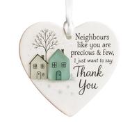 Guaqija Thank You Christmas Ornament for Neighbours | Neighbours Like You Are Precious & Few Appreciation Favors - Heart-Shaped Ornament for Moving Away House Warming Favors Wall Outdoor Christmas