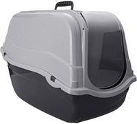 Guaranteed4Less Cat Litter Tray Portable Hooded Box Covered Hand Carry Travel Pet Carrier Toilet (Grey)