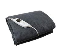 Guaranteed4Less Electric Heated Blanket Throw Over Soft Fleece Washable Polyester Warm Mattress (Grey)