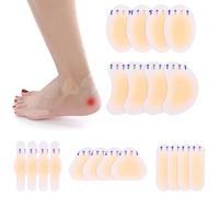 Guard Blister Prevention Patches - 20pcs Hydrocolloid Plasters for Feet, Fingers, Toes, Forefoot & Heel - Invisible, 5 Sizes
