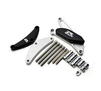 Guard Case For Suzuki GSXR 600 2006 2007 2008 2009 2010 2011 2012 CNC POM Frame Slider Pad Engine Stator Case Saver Protector(Black- Silver)